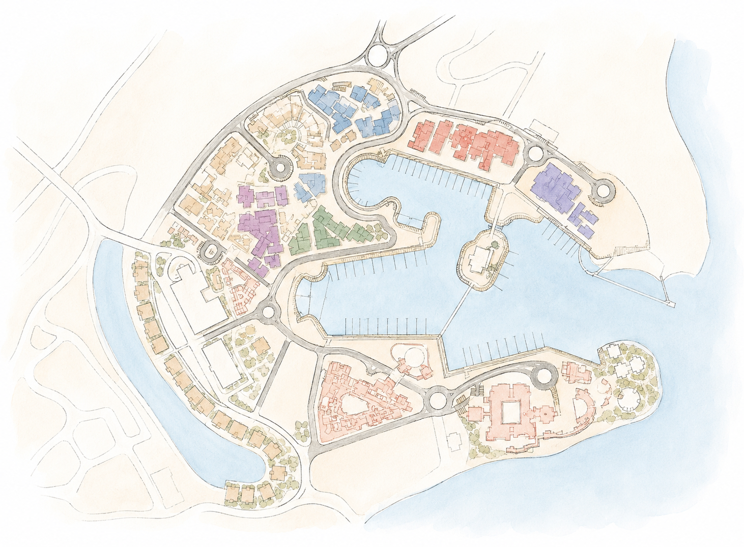 Abu Tig Marina masterplan drawing