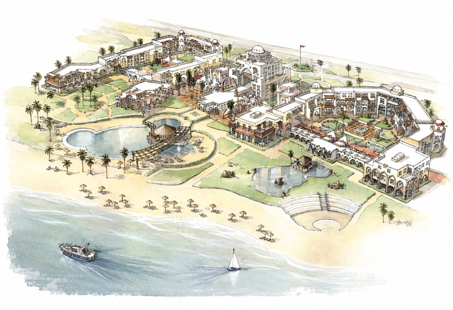 Hotel site masterplan