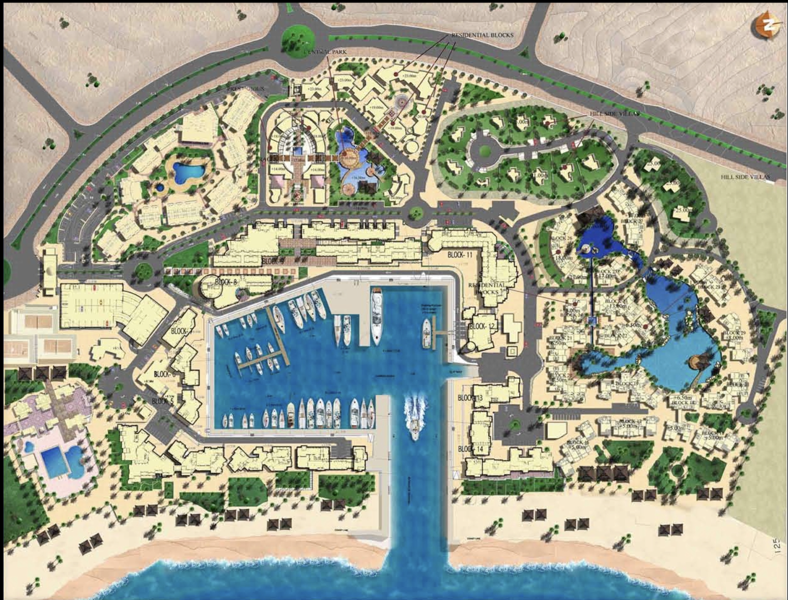 Tala Bay Marina Town masterplan